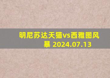 明尼苏达天猫vs西雅图风暴 2024.07.13